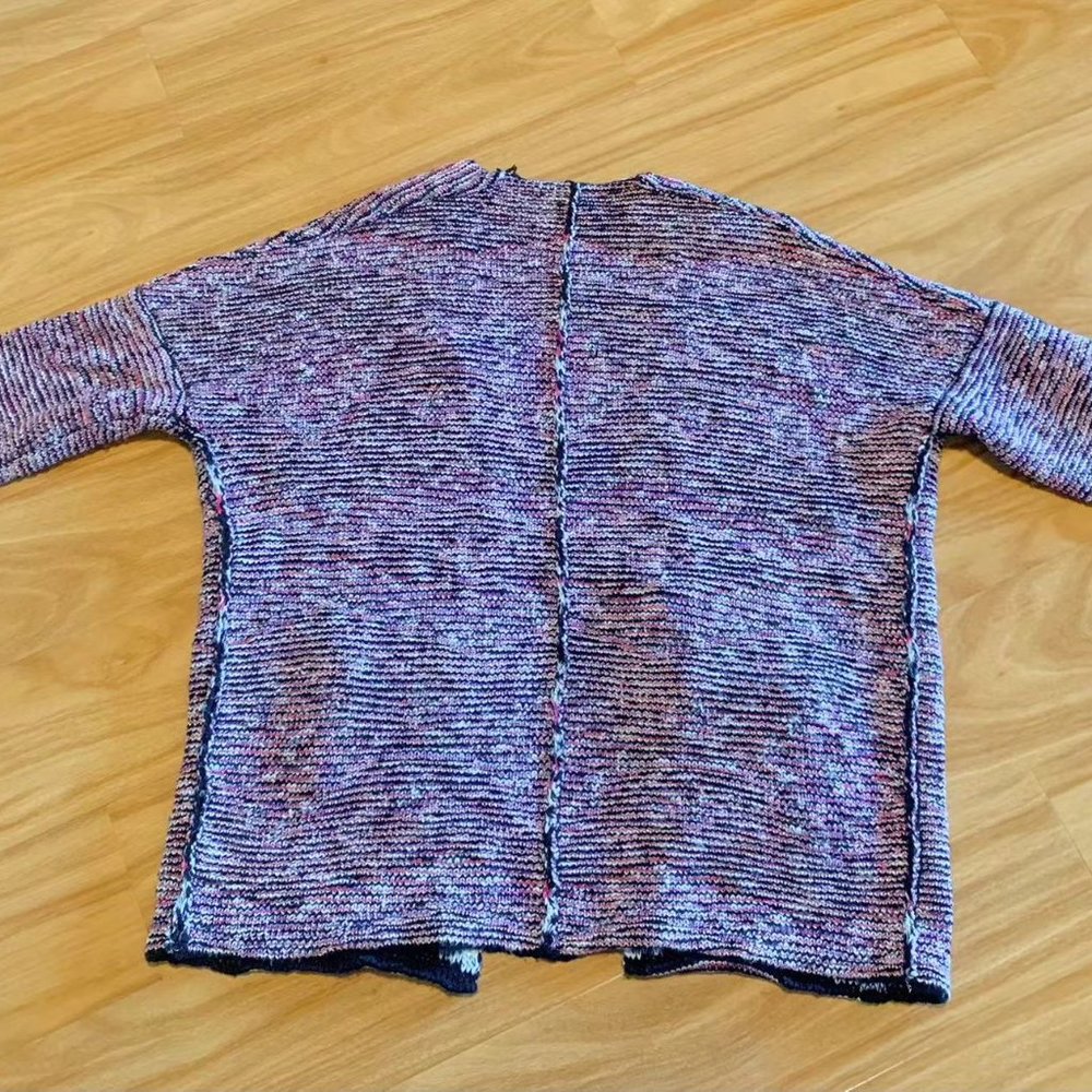 Maori Jacquard Knit Oversized Long Cardigan Overcoat - Picture 5 of 9